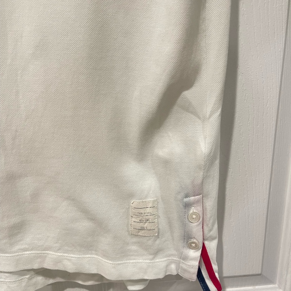 Thom Browne Ivory Tee with Tricolor Pocket - Picture 3 of 4